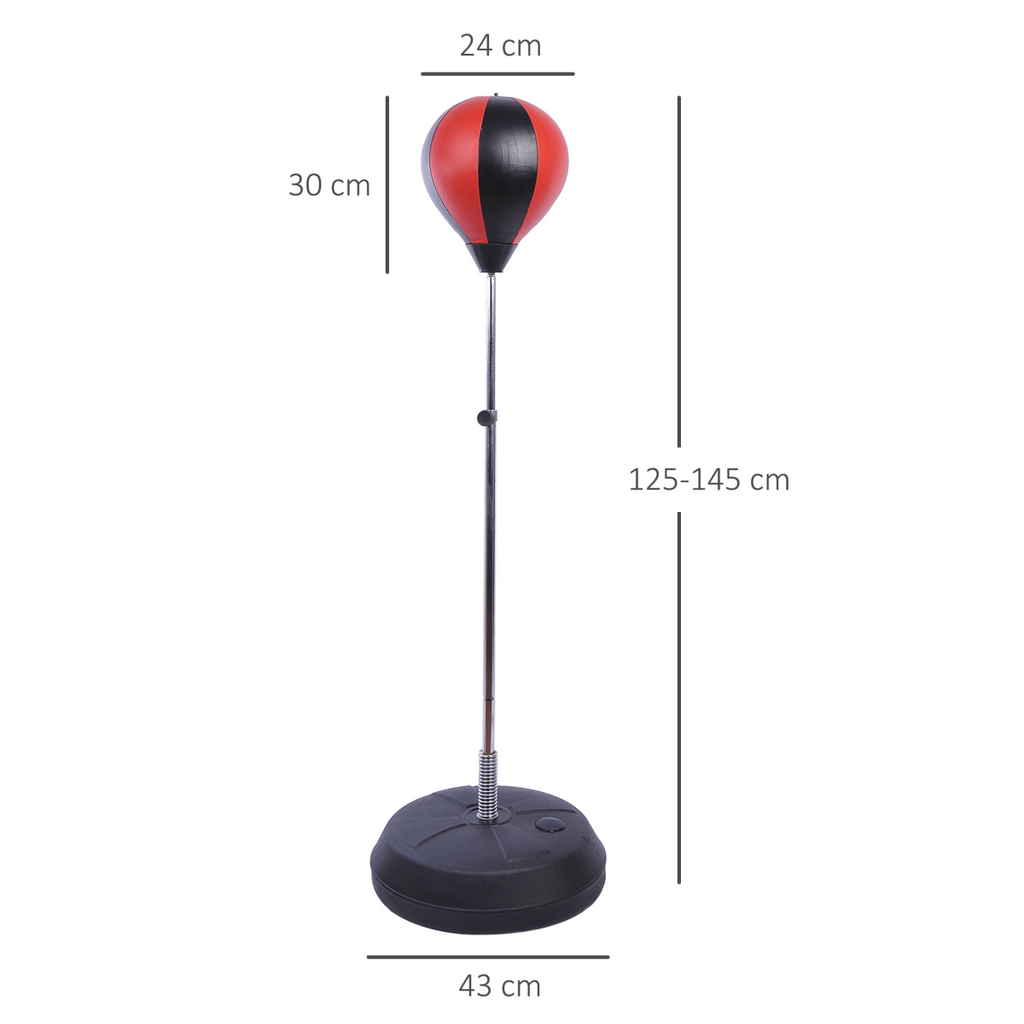 Kids boxing punching ball set with adjustable height, gloves included, perfect for active training and skill development.
