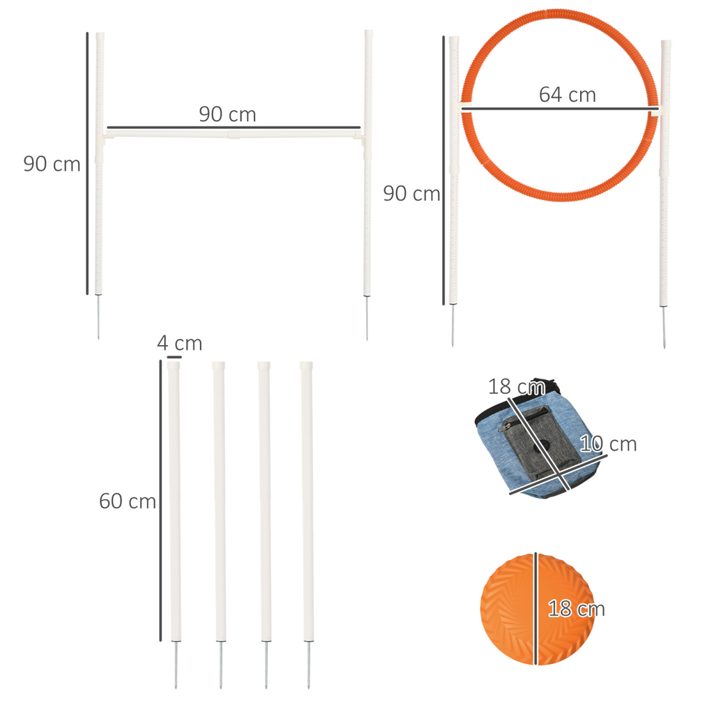 Dog Agility Equipment Obedience Training Set for Dogs - Multicoloured