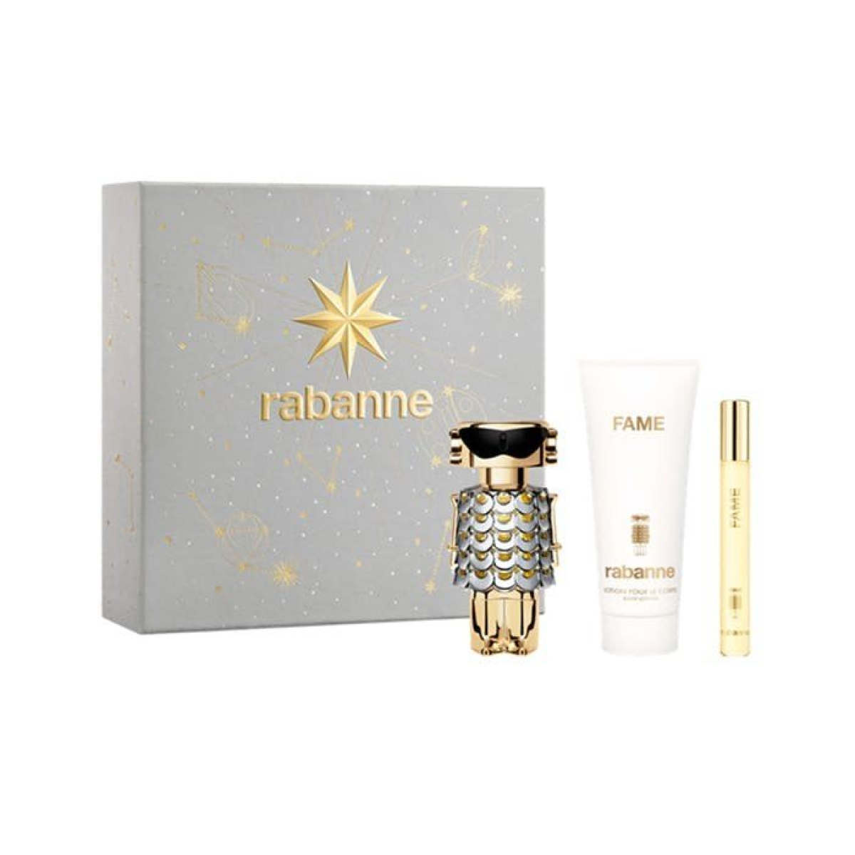 Paco Rabanne Fame Gift Set (Eau De Parfum Spray 50ml  Body Lotion 100ml  Eau De Parfum Spray 10ml)