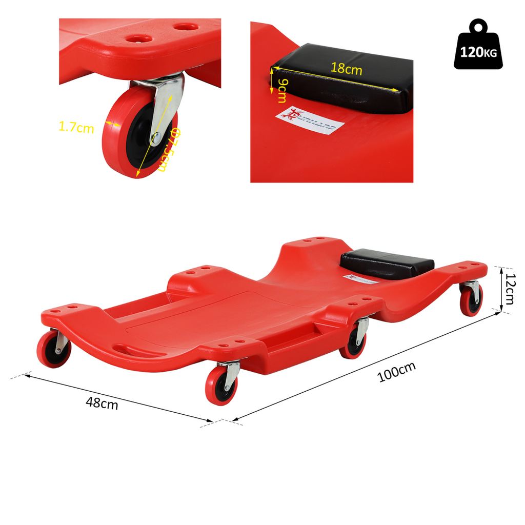 Mechanic vehicle creeper by AutoPro, featuring a molded design for easy rolling in the garage or workshop.