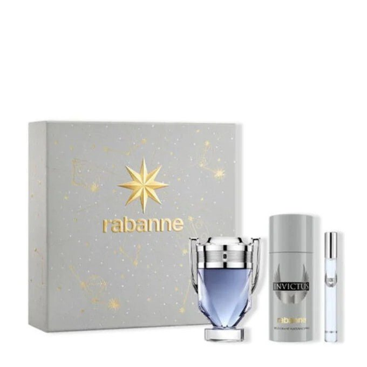 Paco Rabanne Invictus Gift Set (Eau De Toilette Spray 100ml  Deodorant Spray 150ml  Eau De Toilette Spray 10ml)