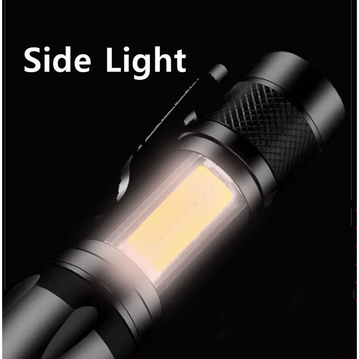 2 Pack USB Rechargeable Small LED Flashlights Camping Flashlight Work Light