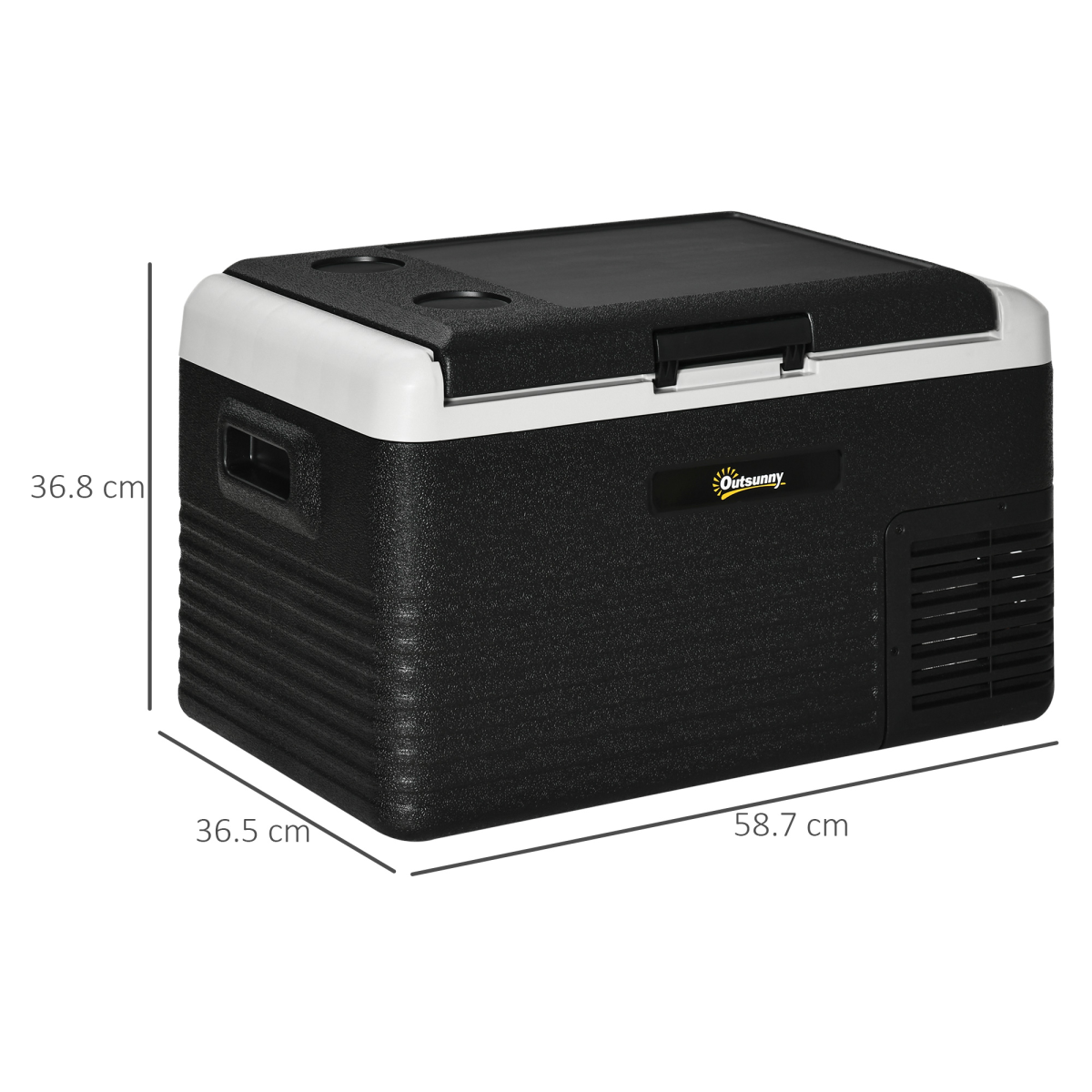 30L Car Refrigerator 12V Portable Freezer for Camping, Driving Outsunny