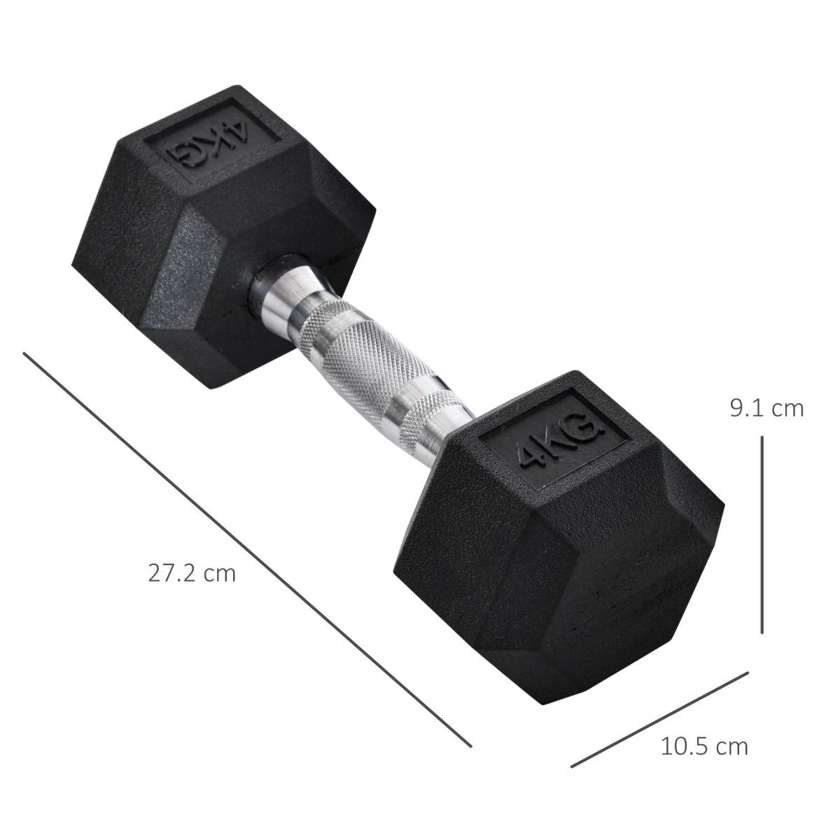 Hexagonal dumbbells 2x4kg in a home fitness setting, ideal for weight lifting exercises by ActiveGear.