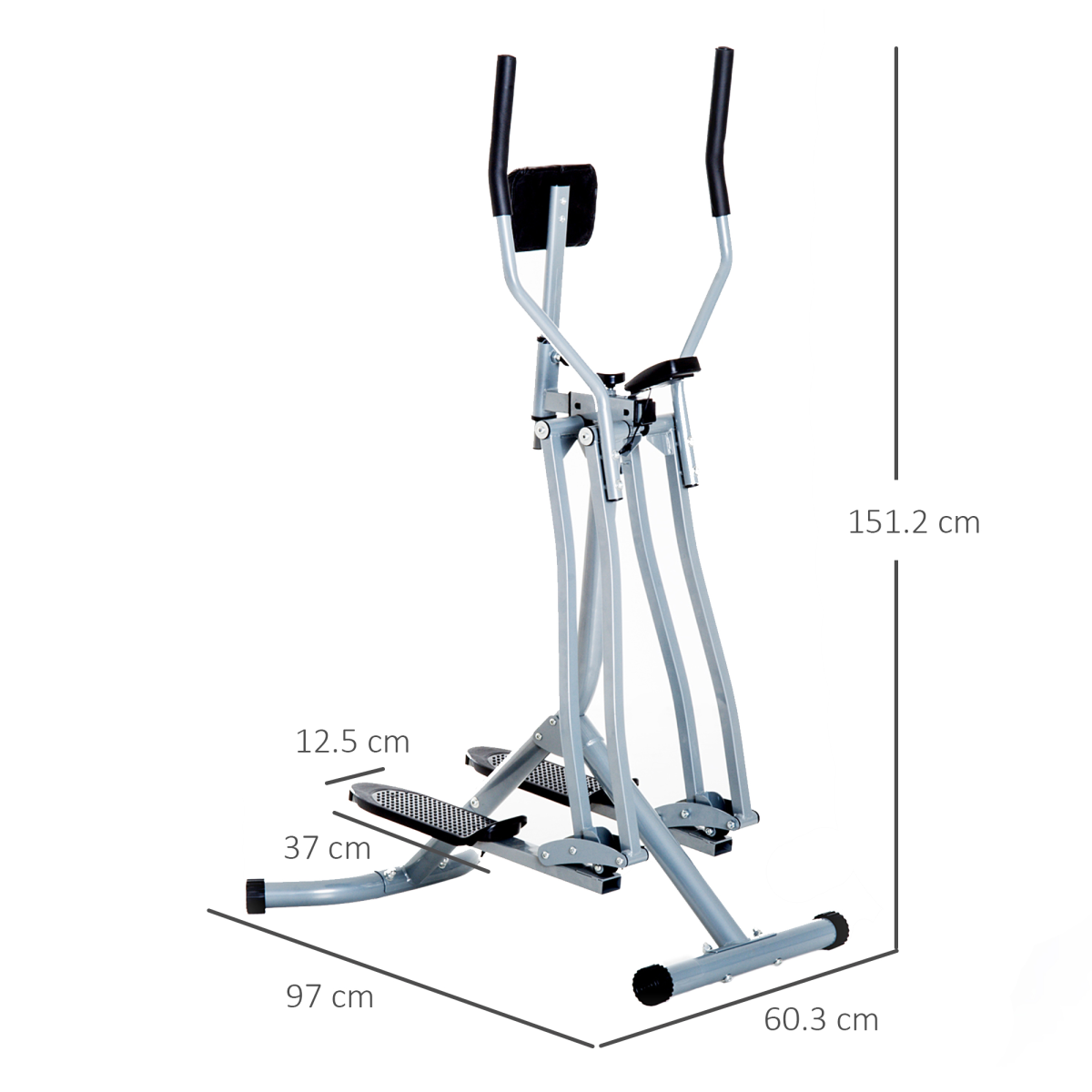 Air Walker Glider Cross Trainer Fitness Machine with LCD display, designed for home gym workouts and fitness routines.