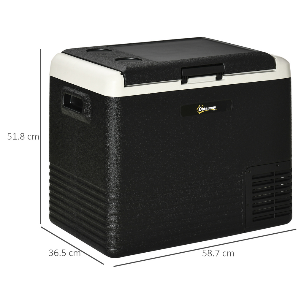 50L Car Refrigerator 12V Portable Freezer for Camping, Driving Outsunny