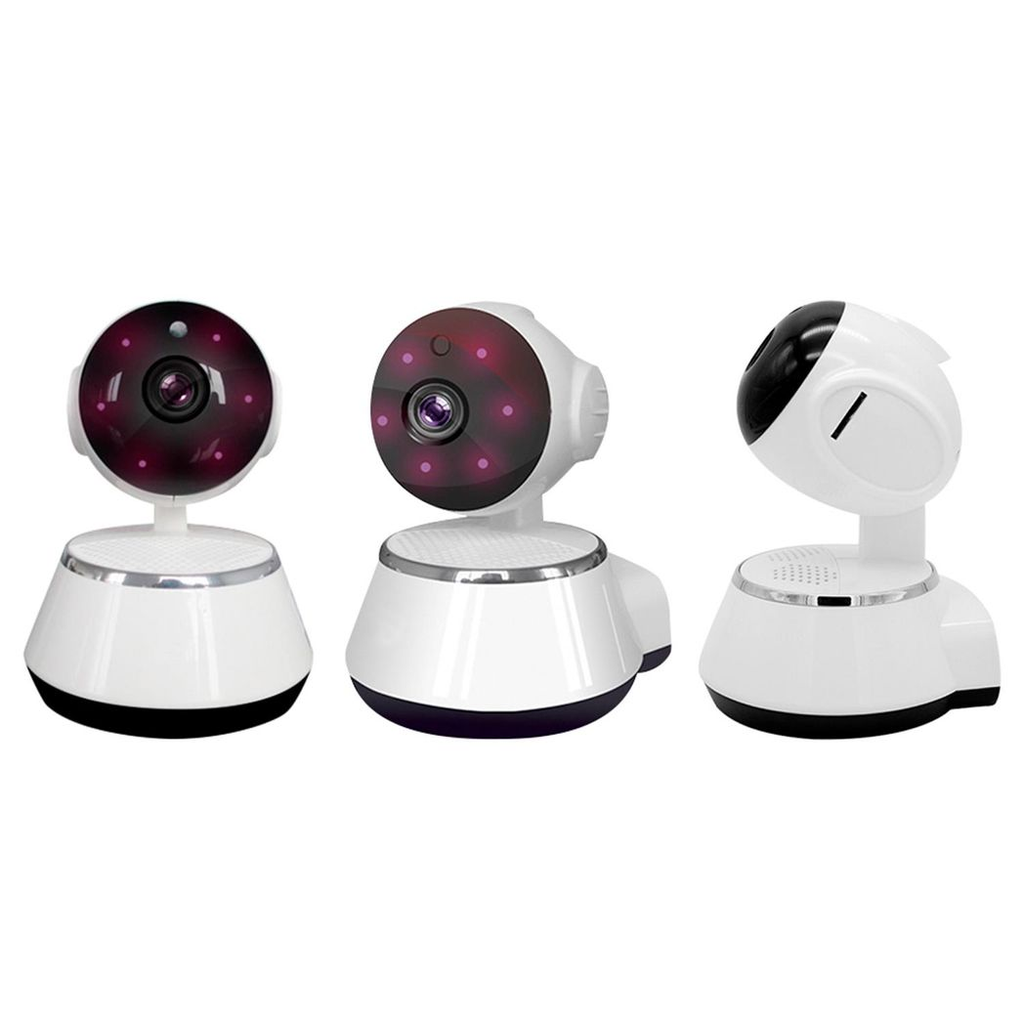 Aquarius 360 HD Indoor Smart Home White Camera With 8GB Gold Micro Sd Card