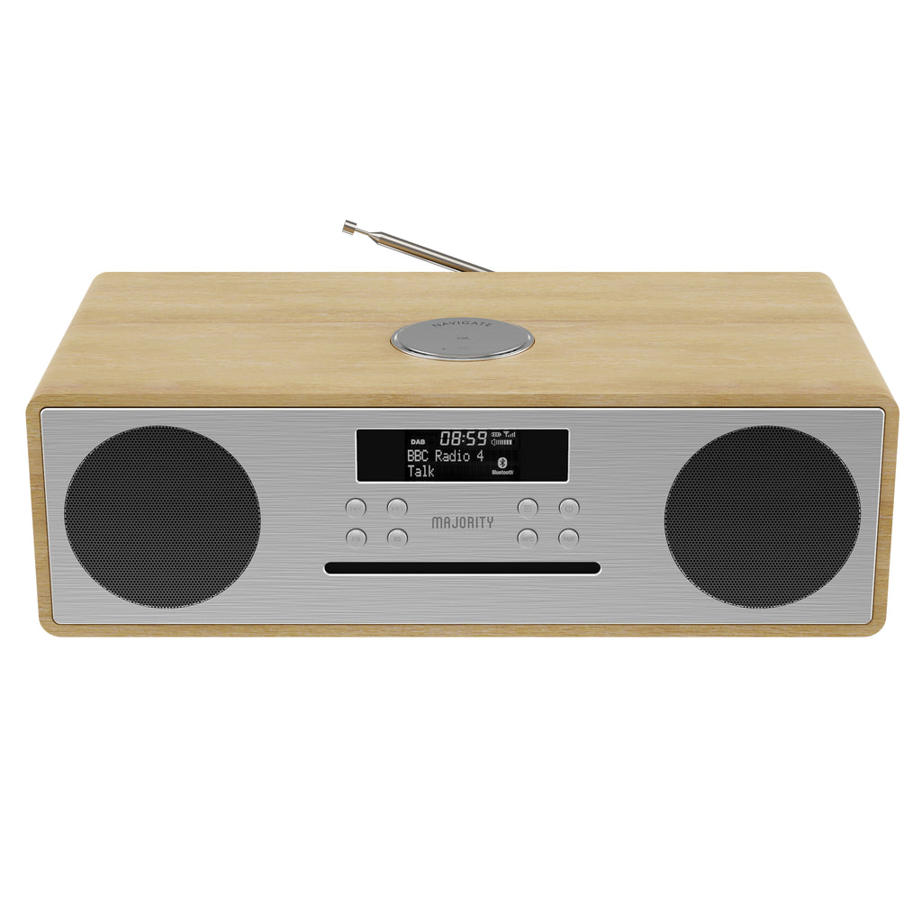 Majority Oakington OAK Music System CD Player/Dab Radio/ Bluetooth
