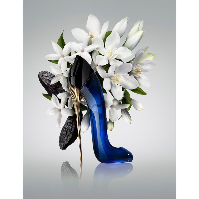 Carolina Herrera Good Girl Eau de Parfum Spray 50ml bottle with a high-heeled shoe design against a neutral background.