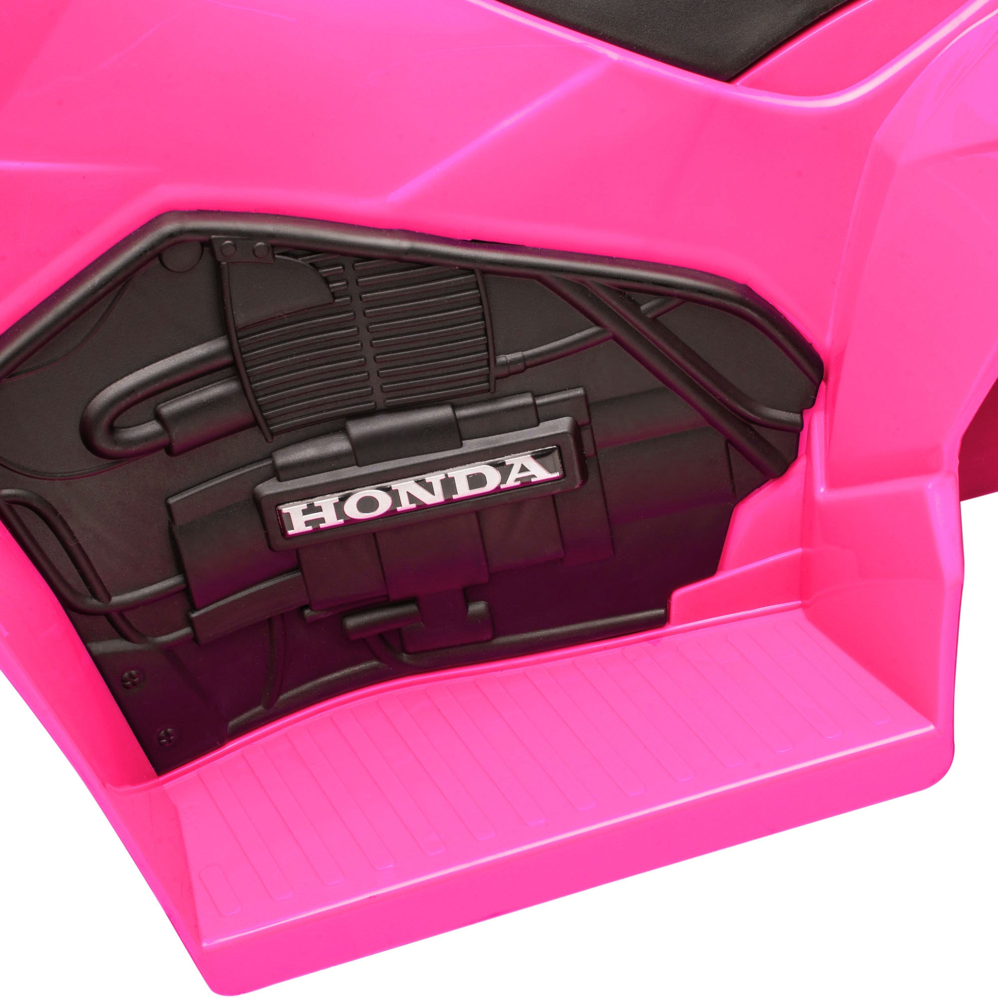 Pink Honda licensed kids electric quad bike by HOMCOM for ages 1.5-3 years, featuring ATV design and fun ride-on style.