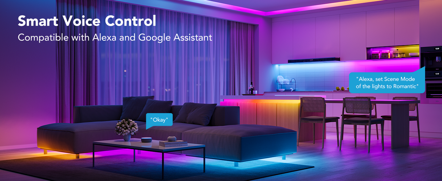 Govee RGBIC Basic LED Strip 5m - WiFi/Bluetooth, Vibrant Colors