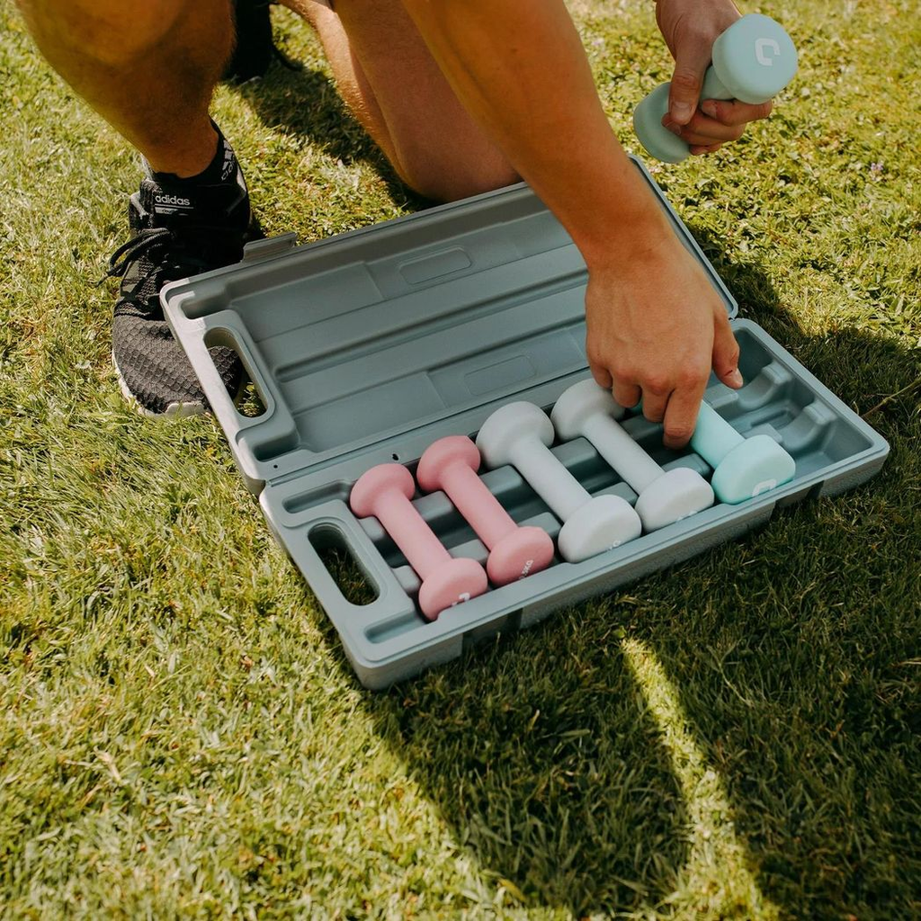 6KG Gymcline dumbbell set with robust design, perfect for beginner-friendly cardio workouts.