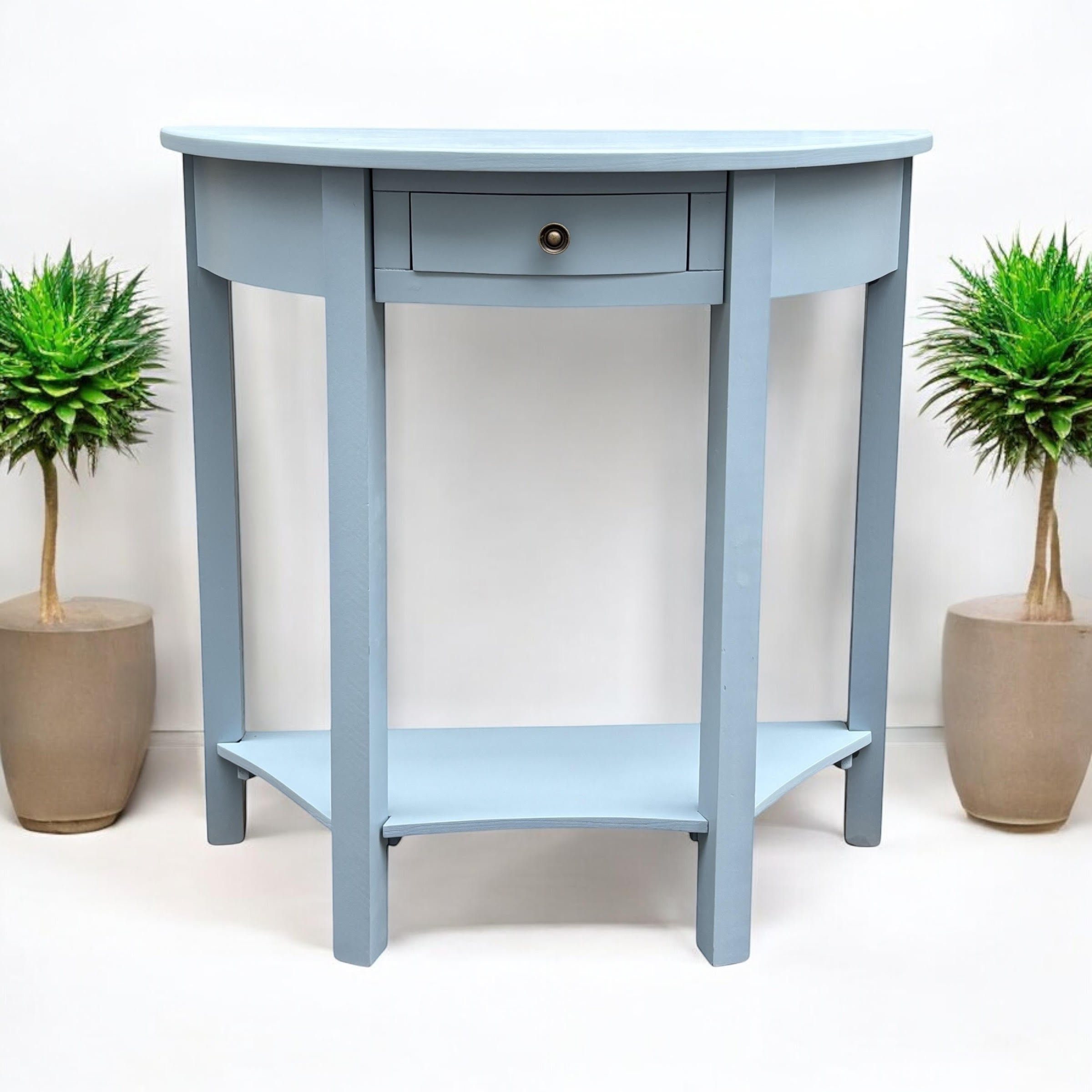 2 Drawer Side Table 80cm - Hand Finished Bedside Storage