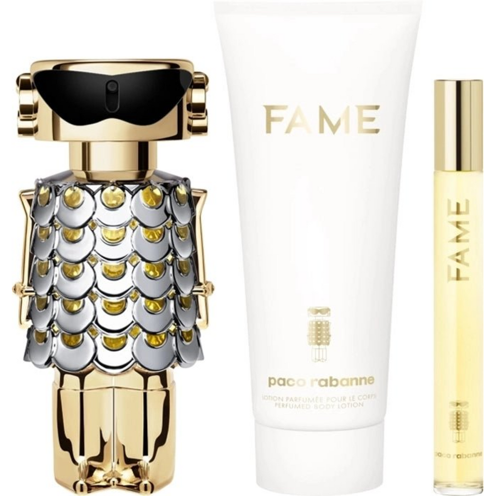 Paco Rabanne Fame Gift Set (Eau De Parfum Spray 50ml  Body Lotion 100ml  Eau De Parfum Spray 10ml)