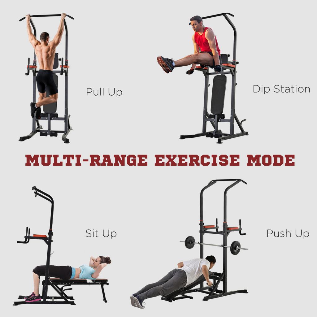 Adjustable folded dip stands for multi-function pull-ups and sit-ups by ActiveGear, showcasing sturdy construction and portability.