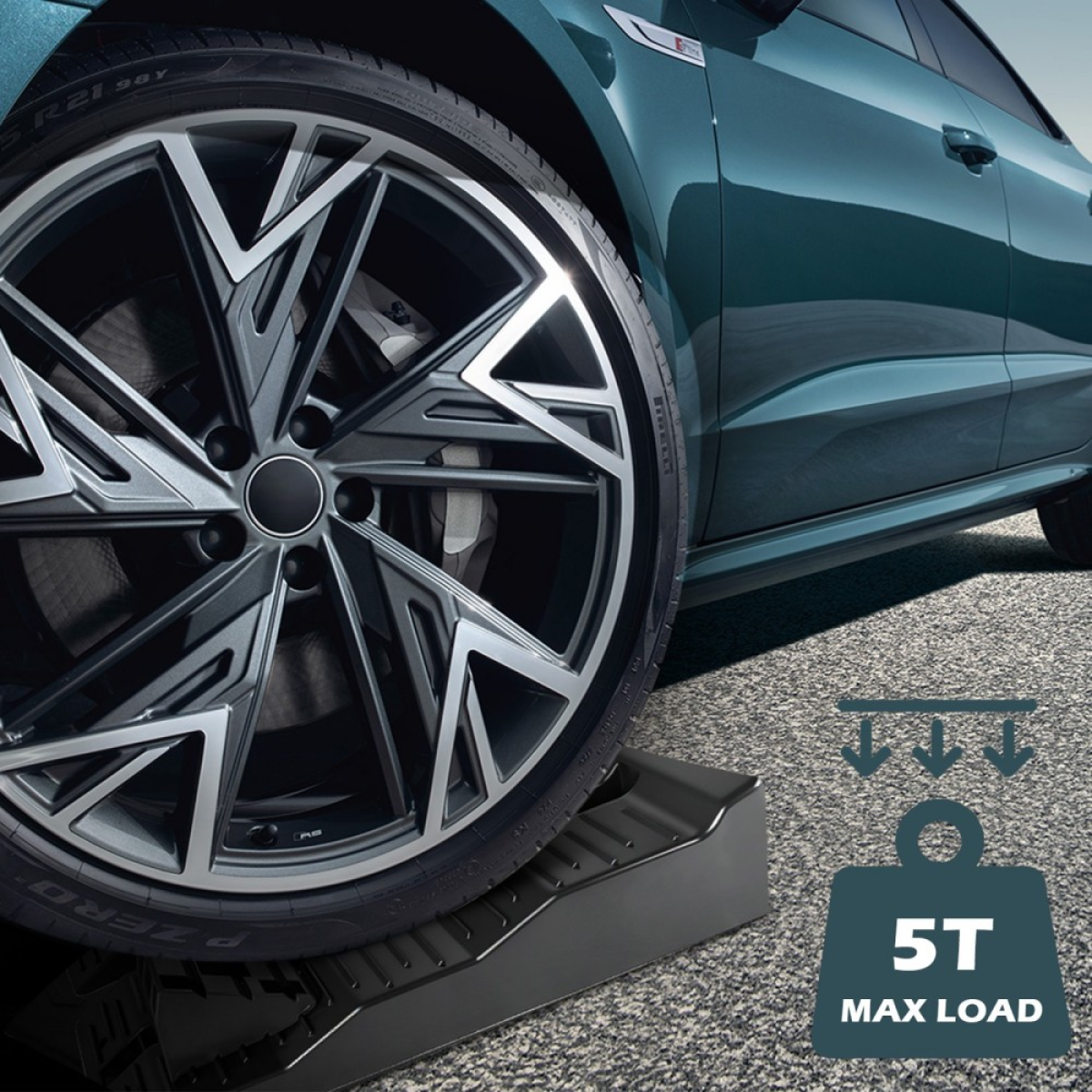 Heavy duty AutoPro caravan levelling ramp set for motorhomes and RVs, designed to support up to 5 tonnes, 2 pack.