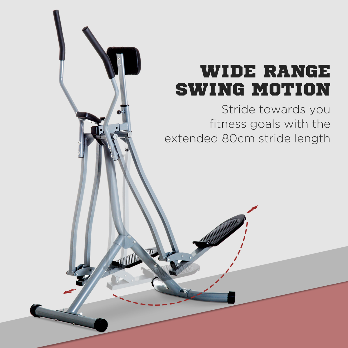 Air Walker Glider Cross Trainer Fitness Machine with LCD display, designed for home gym workouts, by ActiveGear.