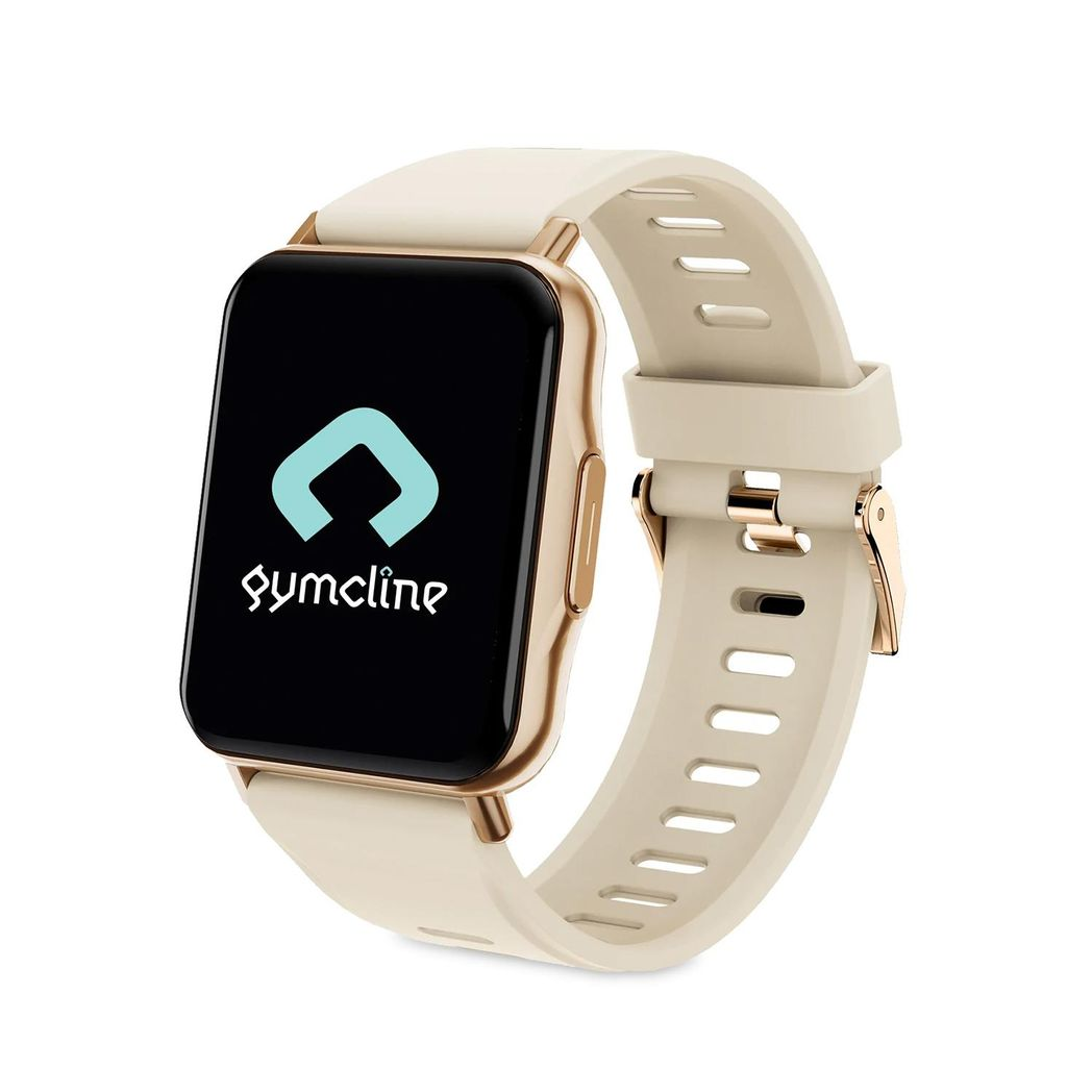 Gymcline Ciro Fitness Tracker in cream, featuring 25 sports modes and IP68 water protection.