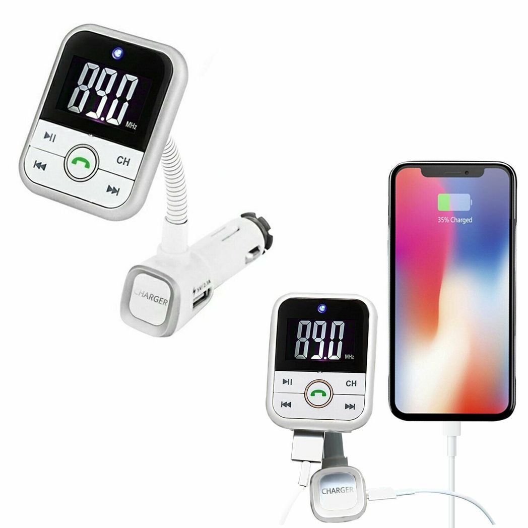 Bluetooth FM Transmitter - MP3 Player - Hands-Free Car Kit with USB Charger