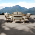 Rattan 4 Piece Garden Set - Outdoor Dining Furniture