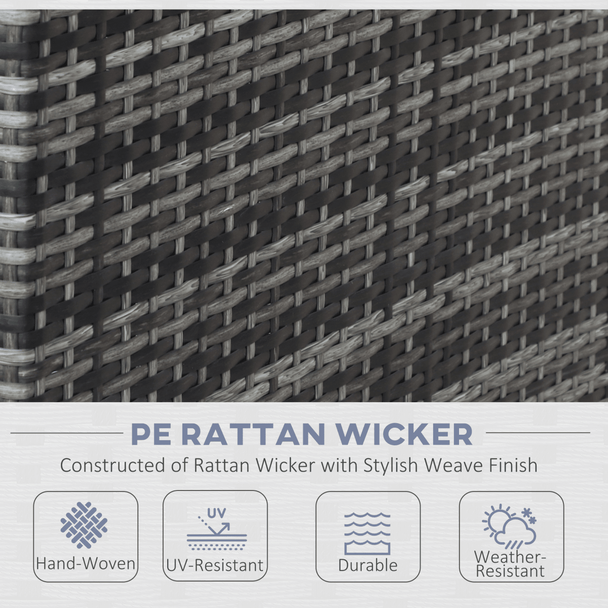 4Pcs Patio Rattan Sofa Garden Furniture Set with Table & Cushions - AKGOmniShop