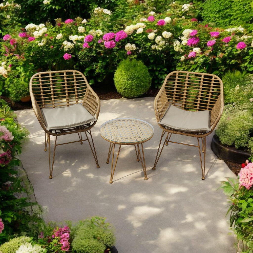 Rattan Bistro Set - Outdoor Dining Furniture for Garden & Patio