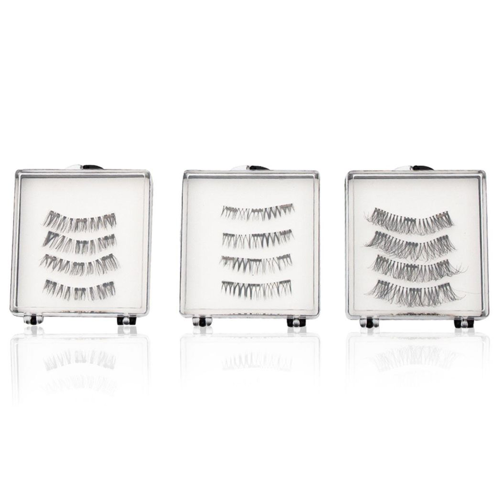 Aquarius Double Glam Volume and Sexy Magnetic Eyelash Giftset featuring three pairs of stylish lashes.