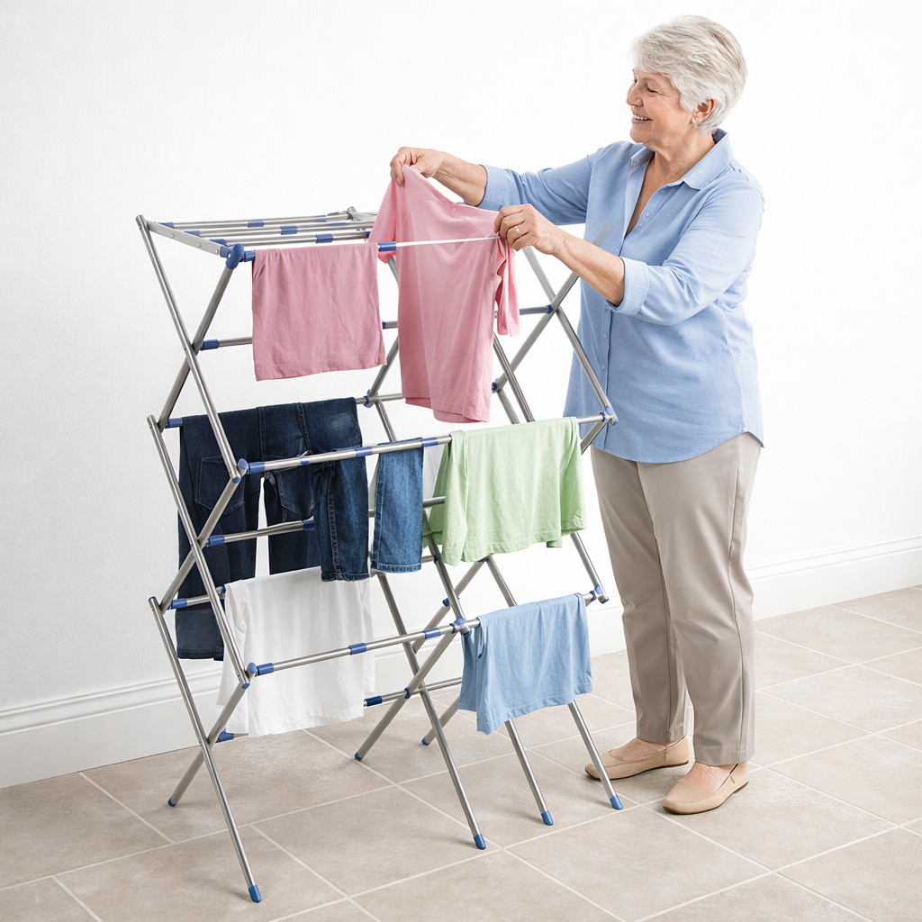 Folding Clothes Dryer: Expands to Dry Maximum Load
