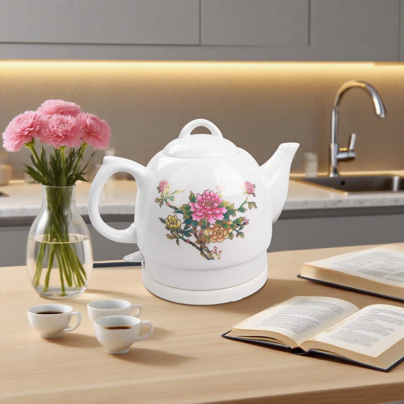 Jean Patrique Rose Design Kettle – Elegant Rose Finish for Kitchens