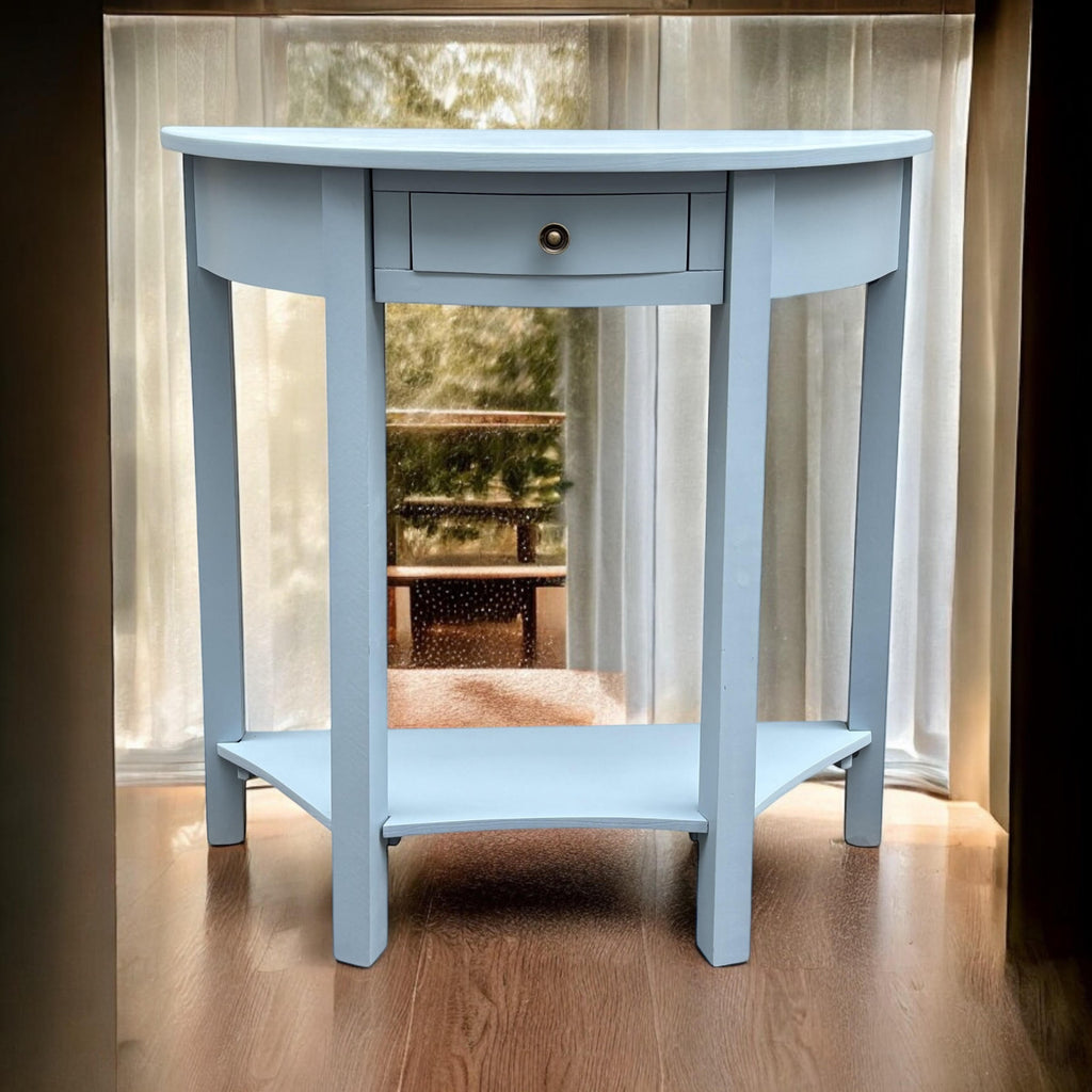 2 Drawer Side Table 80cm - Hand Finished Bedside Storage