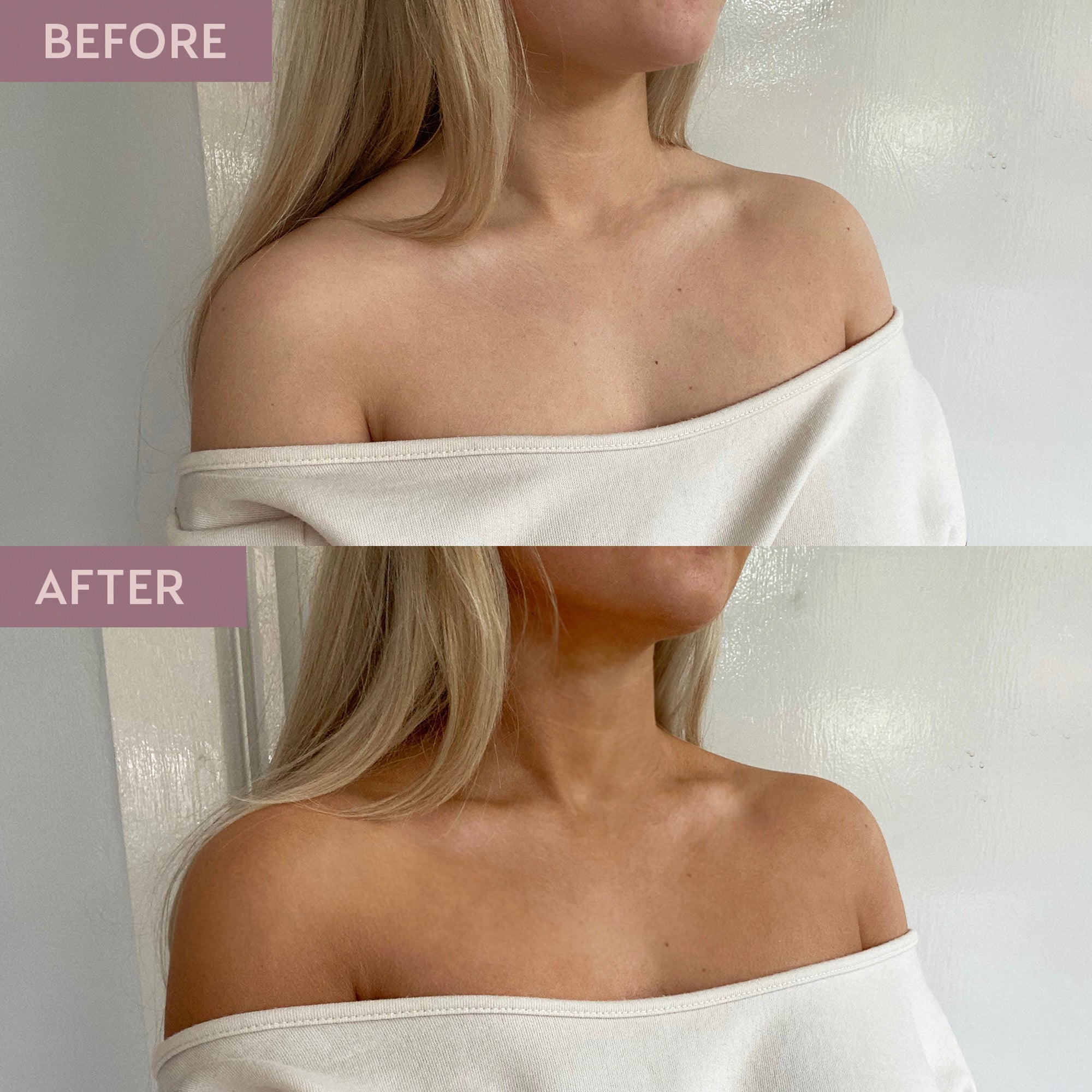 He-Shi HD Wonder Glow body makeup in a bottle, showcasing a glowing, radiant formula for a flawless finish.