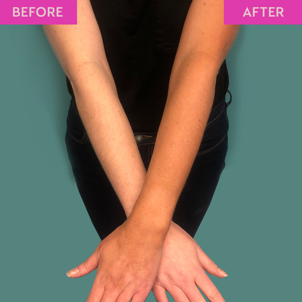 He-Shi Rapid 1 Hour Mousse in Medium to Dark for quick-drying self-tanning with a smooth, foamy texture.