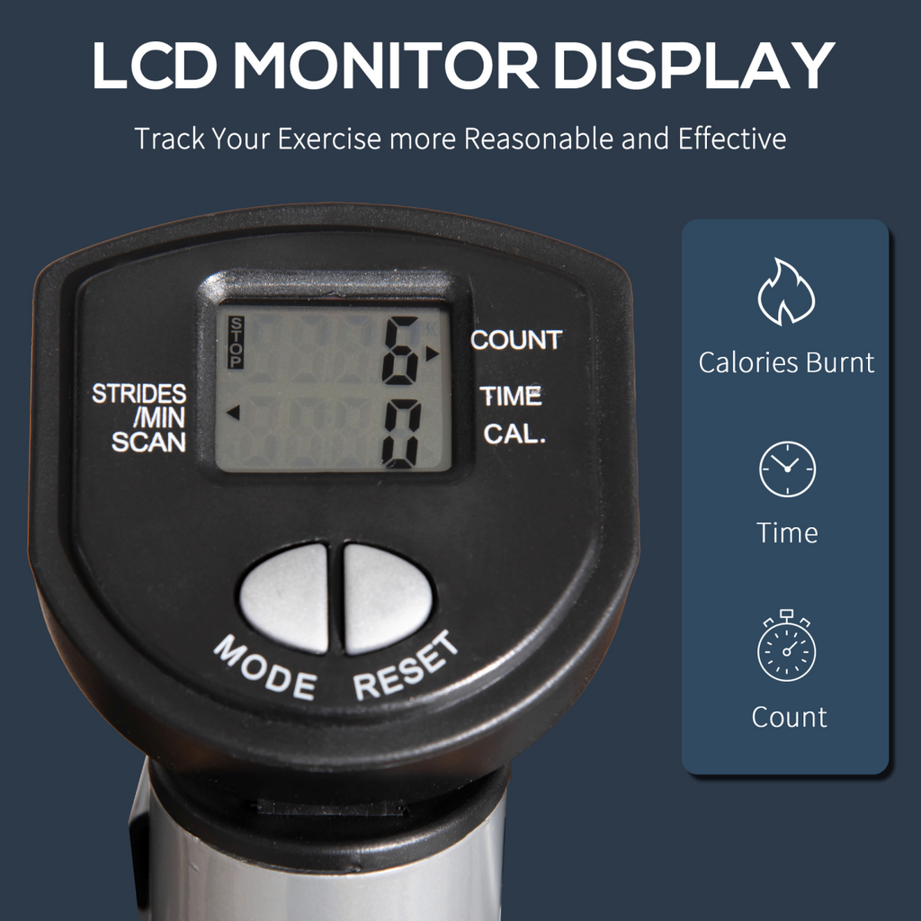 HOMCOM Adjustable Twist Stepper with ergonomic design for home gym aerobic workouts, featuring a compact step machine.