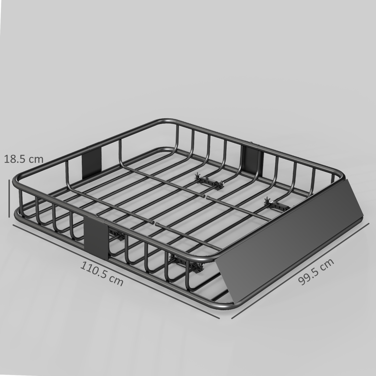 Universal Roof Rack Basket - 90.7kg Capacity - Steel Car Luggage Holder