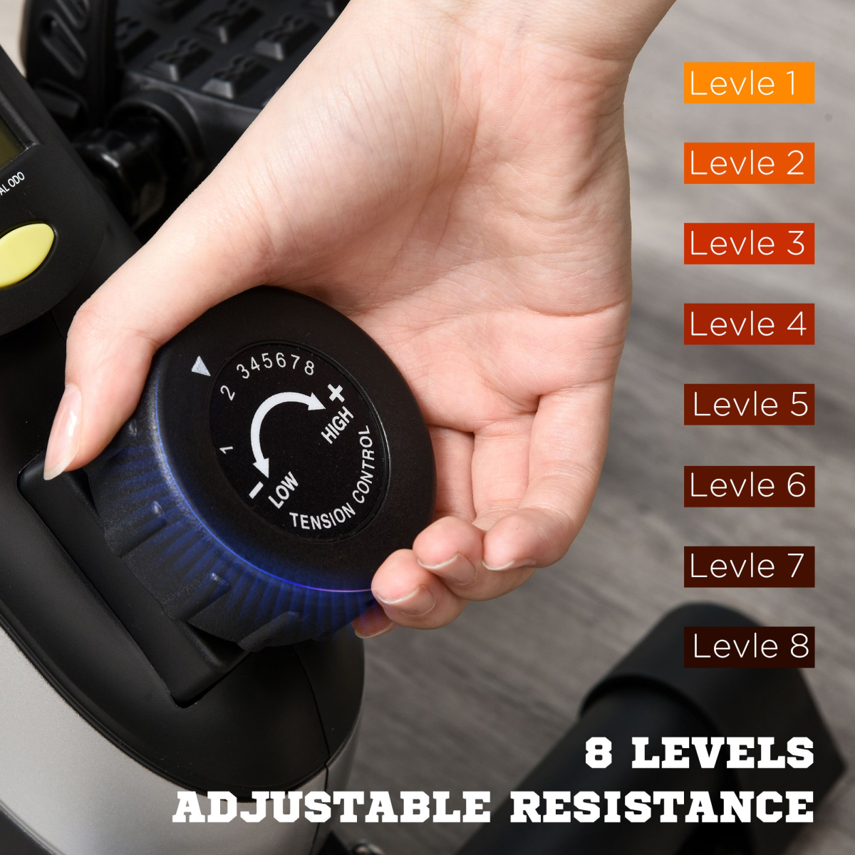 Mini exercise bike with 8 levels of magnetic resistance and LCD display, perfect for at-home workouts by ActiveGear.