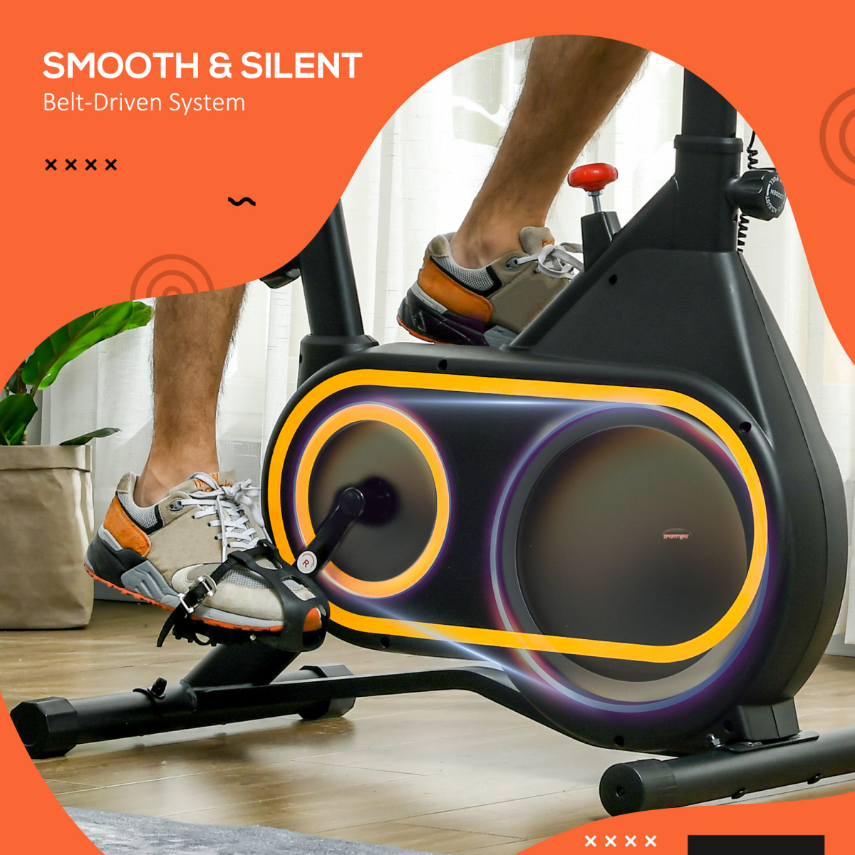 SPORTNOW stationary exercise bike with LCD display, designed for home cardio workouts and fitness training.