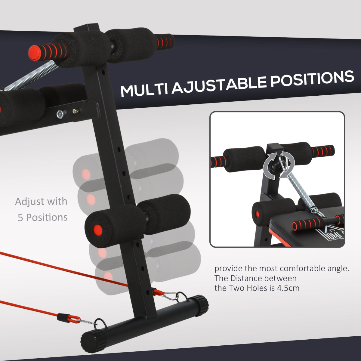 Foldable black sit up bench for core workouts, designed for home gym use by ActiveGear.