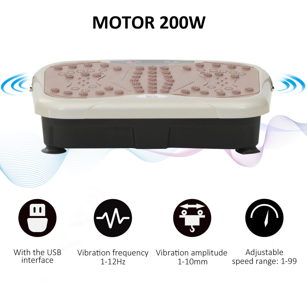 Vibration plate machine for fitness training, featuring a sleek design, ideal for home gym workouts and body shaping.