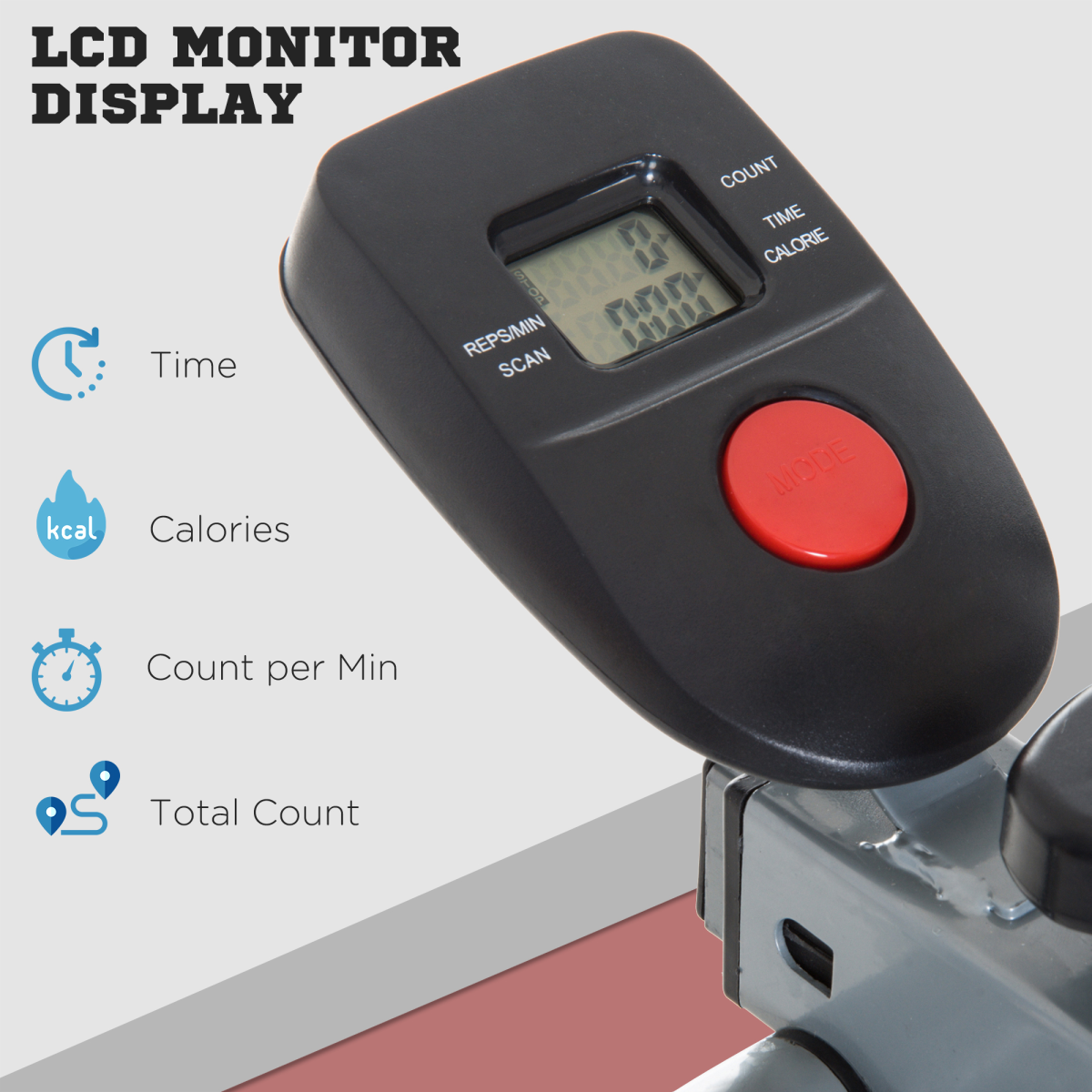 Air Walker Glider Cross Trainer Fitness Machine with LCD display for home gym use, featuring a sleek design and sturdy frame.