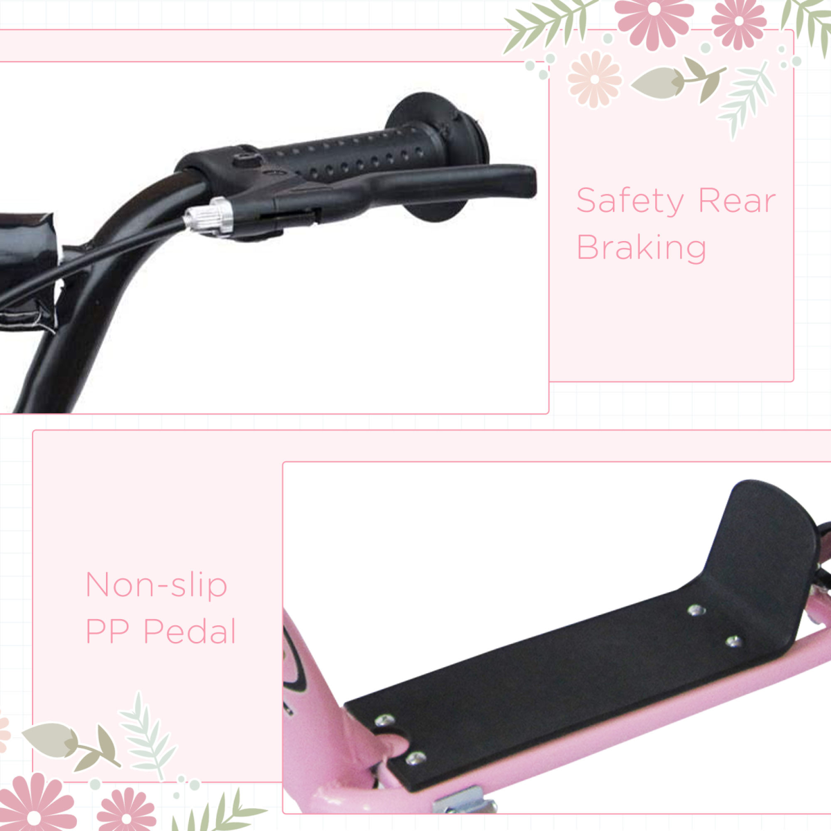 Pink Teen Stunt Scooter with 12" EVA wheels and adjustable height, designed for ages 5 and up by FunZone.