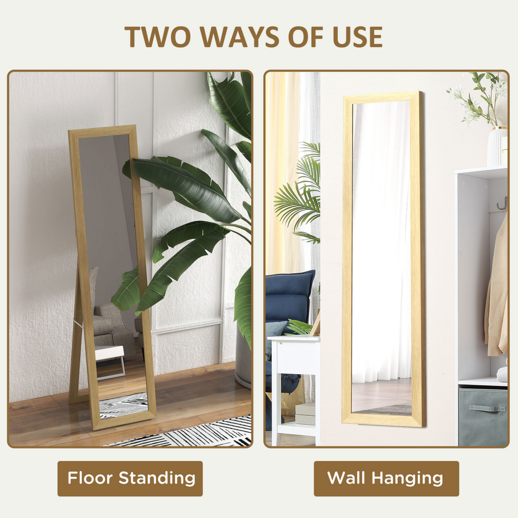Full Length Farmhouse Mirror - Hanging & Freestanding - Rustic Style