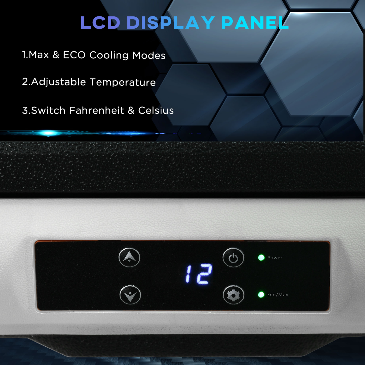 40L Car Refrigerator 12V Portable Freezer for Camping, Driving Outsunny