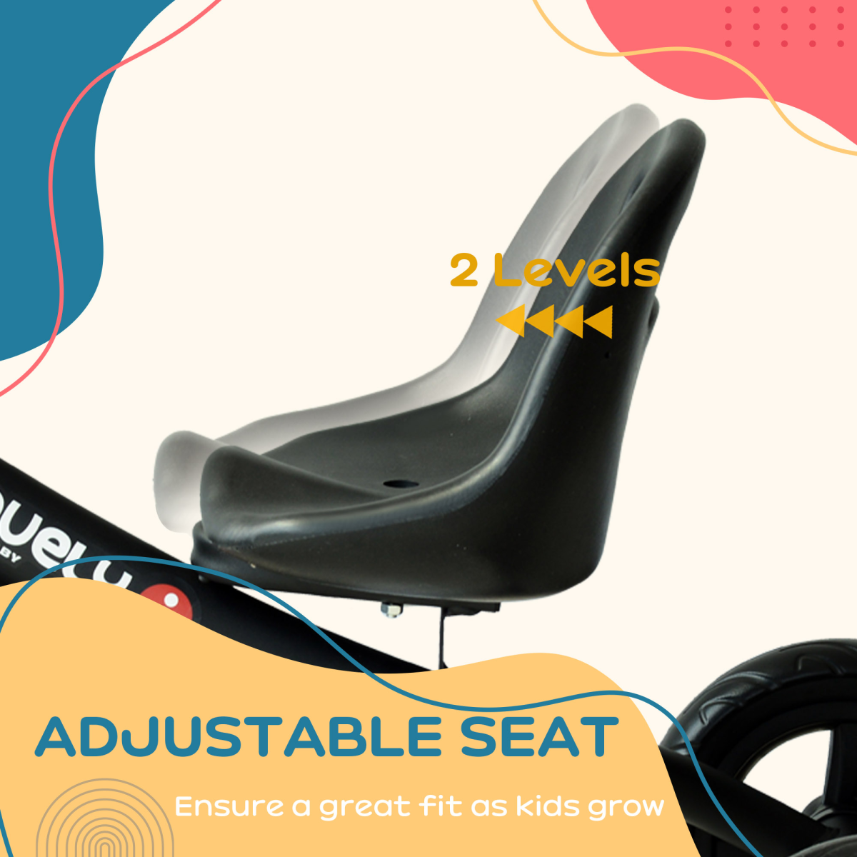 Black Toddler Tricycle by FunZone with 3 wheels and adjustable seat, suitable for children 18 months and older.