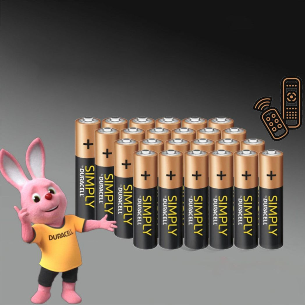 Duracell Simply AA Non Rechargeable Batteries - 12 Pack - 1.5V Alkaline