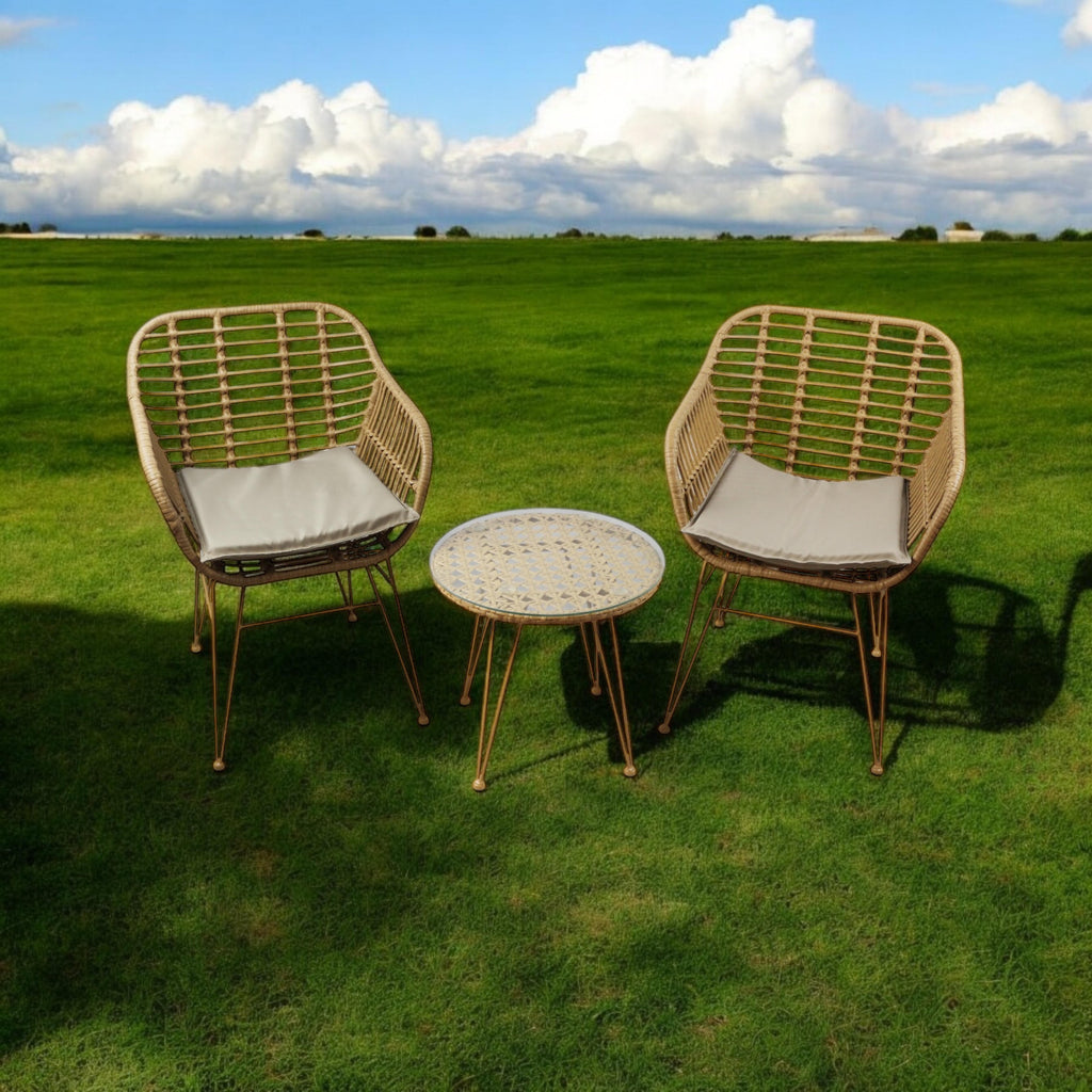 Rattan Bistro Set - Outdoor Dining Furniture for Garden & Patio