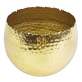 Hammered Gold Metal Bowl 22x17cm - Curvy Edge