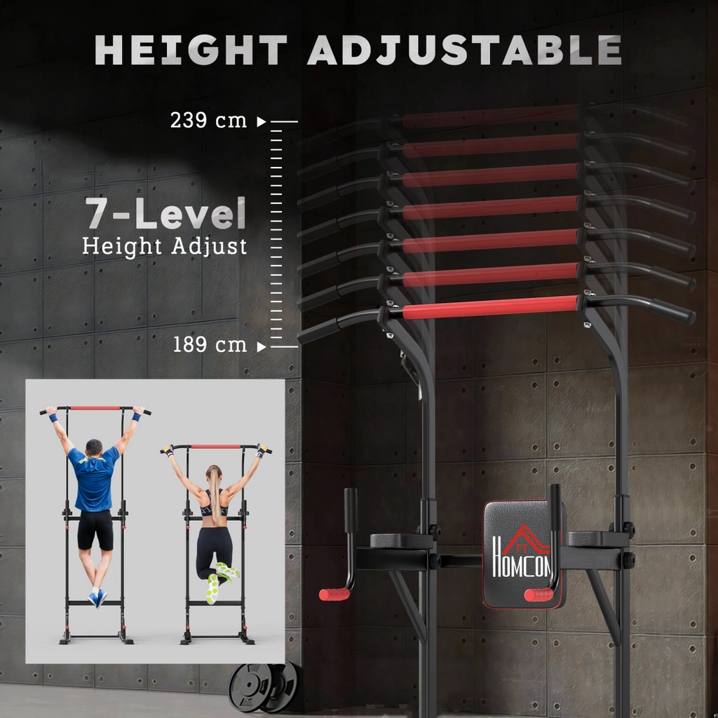 Power Tower Station Pull Up Bar from ActiveGear, designed for home gym workouts with a sturdy frame and adjustable grips.