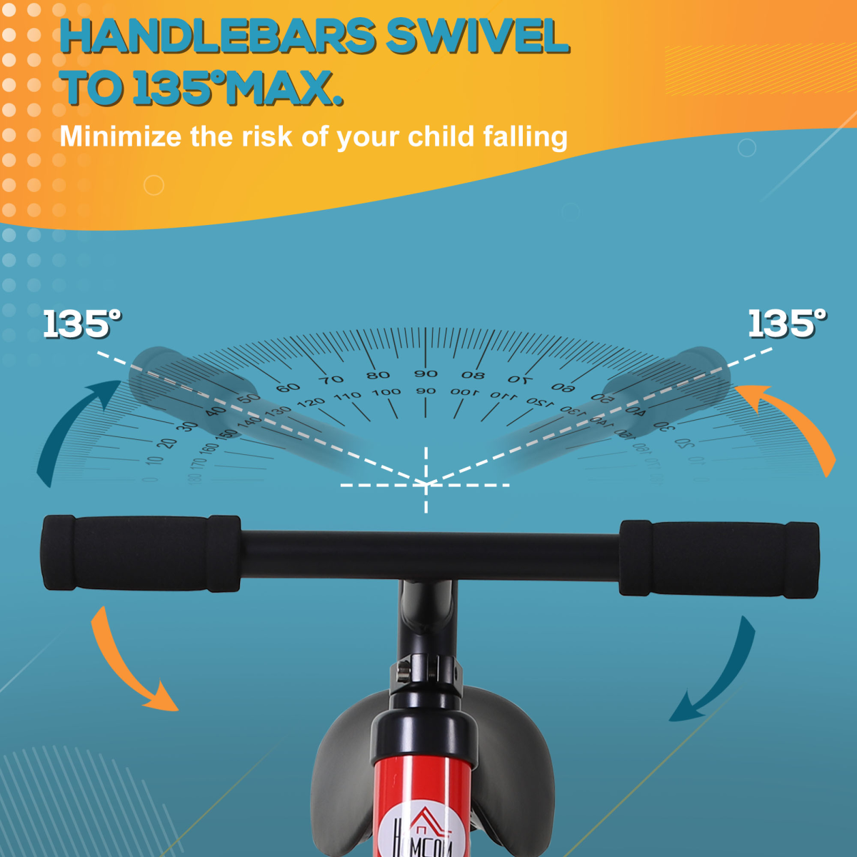 Red 2-in-1 Kids Balance Bike and Tricycle with stabilizers for ages 2-5, featuring a fun design and sturdy construction.