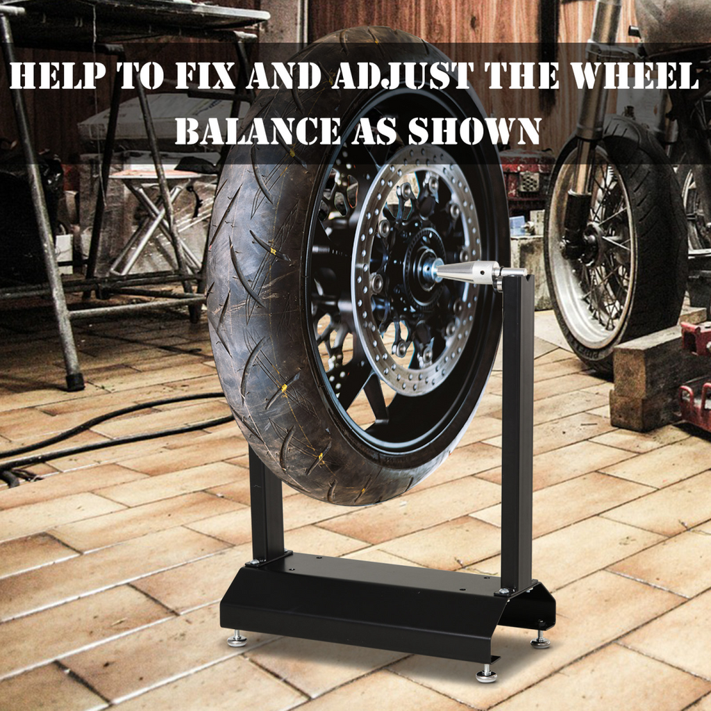 Motorcycle / Bicycle Wheel Balance Stand, Rotating Wheel Durhand