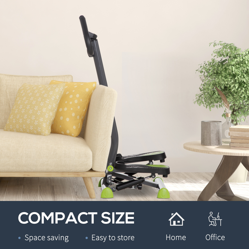 Height adjustable Twister Stepper by ActiveGear with LCD screen, featuring a sleek grey design for effective workouts.